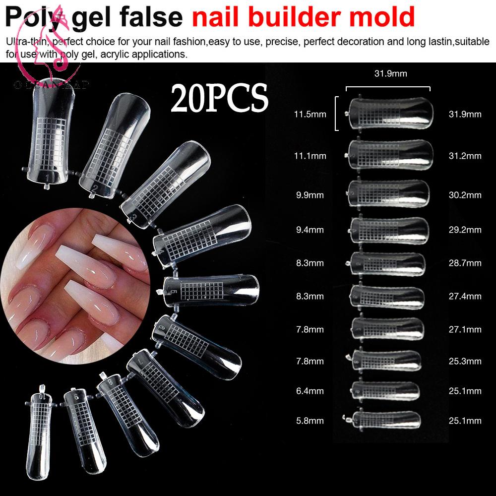 [Hàng mới về] 20 Khuôn đắp móng tay nghệ thuật