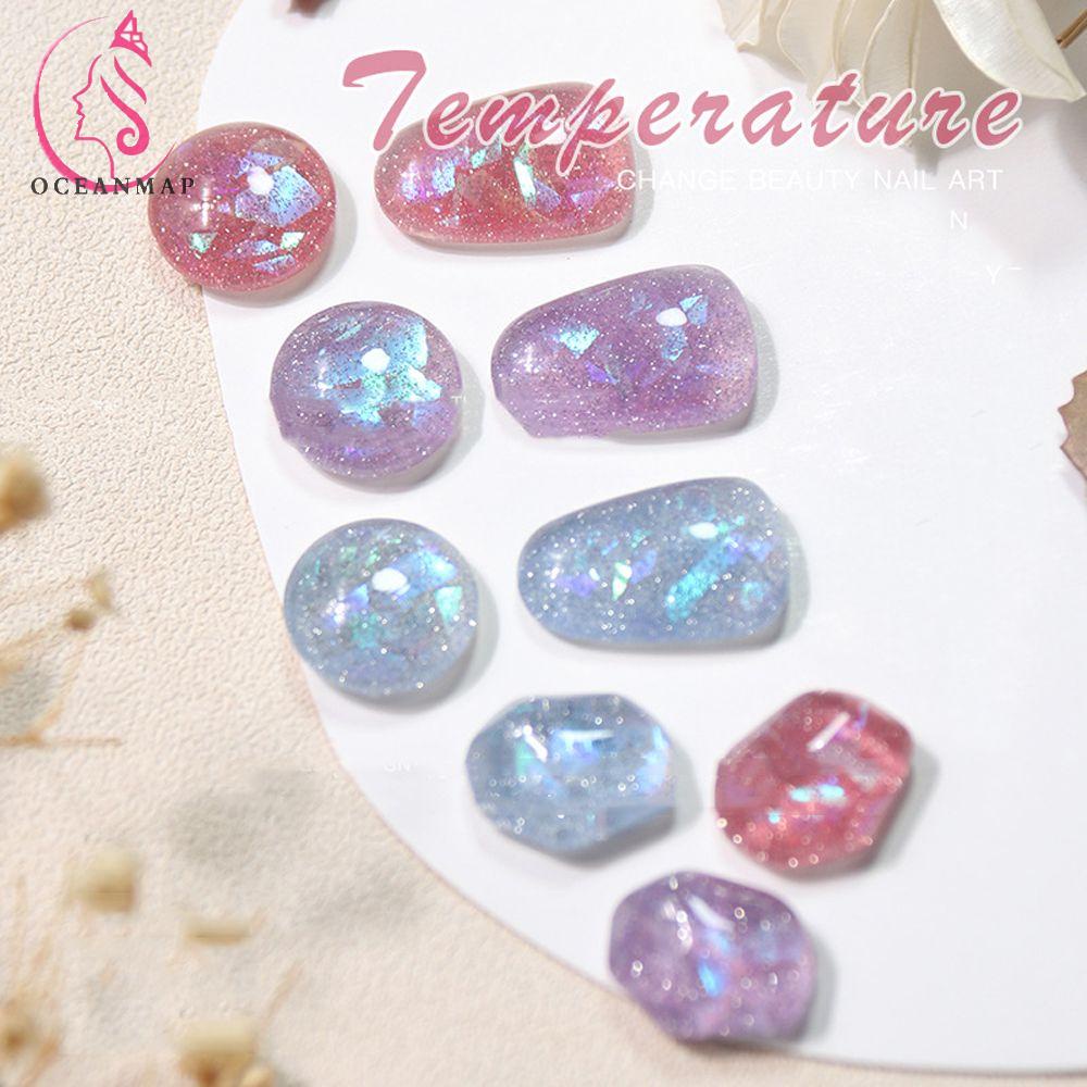[Hàng mới về] Sơn móng tay dạng gel sáng bóng trang trí nghệ thuật thay đổi màu sắc dưới đèn led uv nhiều màu