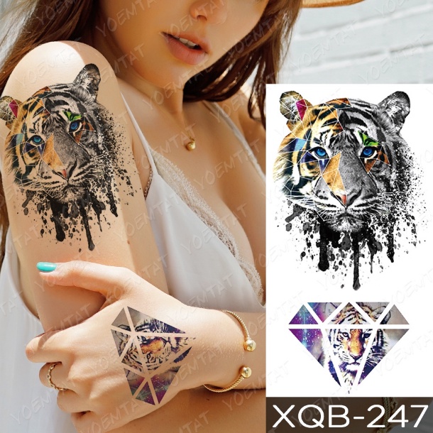 Hình Xăm Dán Tạm Thời Chống Nước Hình Rồng Rắn Hoa Hồng Cú Sói Cánh Tay Nghệ Thuật Cơ Thể Người Tatoo Menseniorsenior
