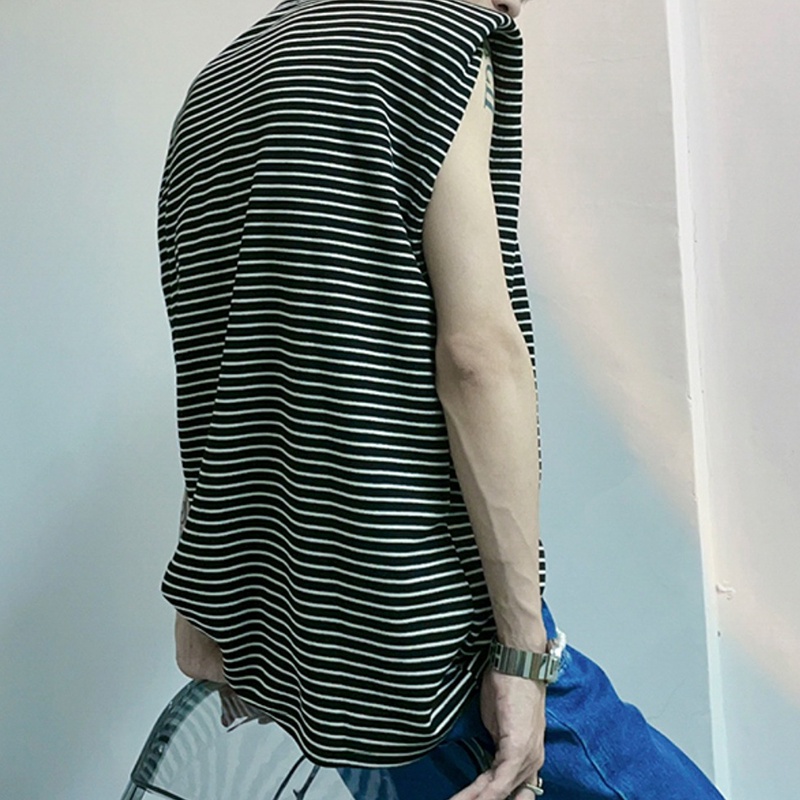 Áo Ba Lỗ Kẻ Sọc Ngang Thời Trang Cho Nam