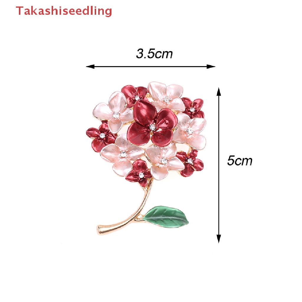 (Takashiseedling) Ghim Cài Áo Sweater Hình Hoa Cẩm Tú Cầu Sáng Tạo Phong Cách Phương Tây Cho Nữ