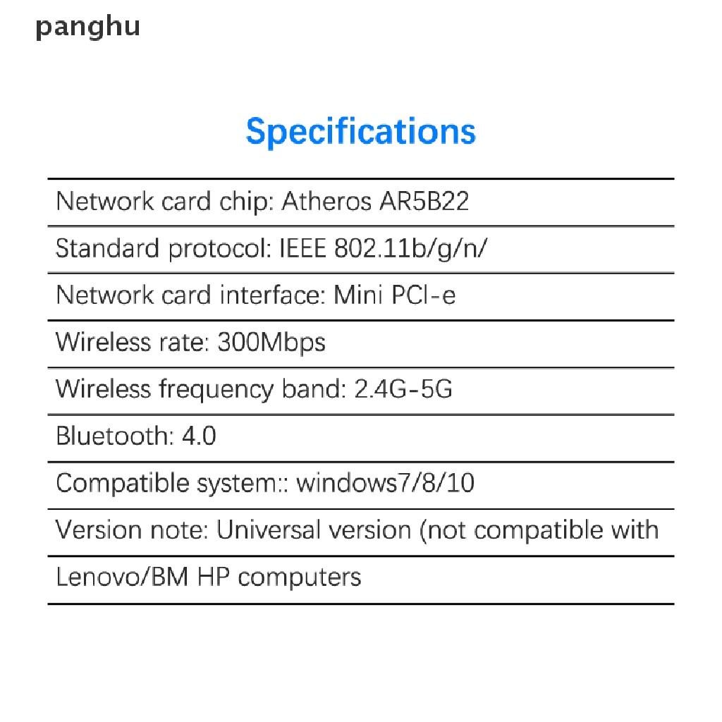 1 Thẻ Mạng Không Dây Tích Hợp Bluetooth 4.0 R5B22 300M 5G Băng Tần Kép Cho Laptop