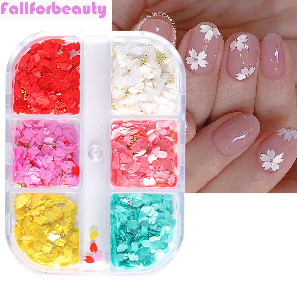 Hạt Cườm Thép Mini Hình Cánh Hoa Anh Đào Đính Hạt Trang Trí Móng Tay Nghệ Thuật Thời Trang Mùa Thu DIY