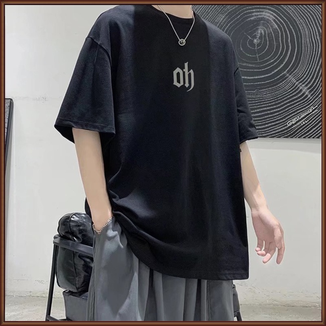 Áo Thun Tay Ngắn Cổ Tròn In Chữ Đơn Giản Thời Trang Mùa Hè Cho Nam