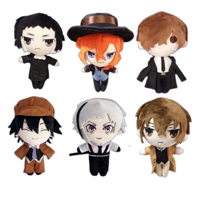 Thú Nhồi Bông Hình Chú Chó Dazai Osamu Nakahara Chuuya Nakajima Atsushi 20cm