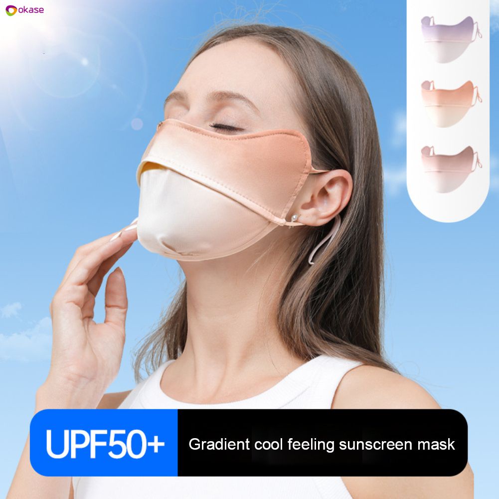 Mặt Nạ Chống Nắng Gradient Mặt Nạ Chống Nắng Uv Mặt Nạ Đi Xe Đạp Bằng Lụa Băng Khăn Rằn Thoáng Khí Có Thể Điều Chỉnh Upf50 Mặt Nạ Thể Thao Chạy Bộ Săn Bắn Cho Nam Nữ Khăn Quàng Cổ Okase