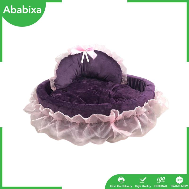 [Ababixa] Giường Ngủ Cho Thú Cưng Cỡ Lớn Phối Ren Màu Hồng Kennel