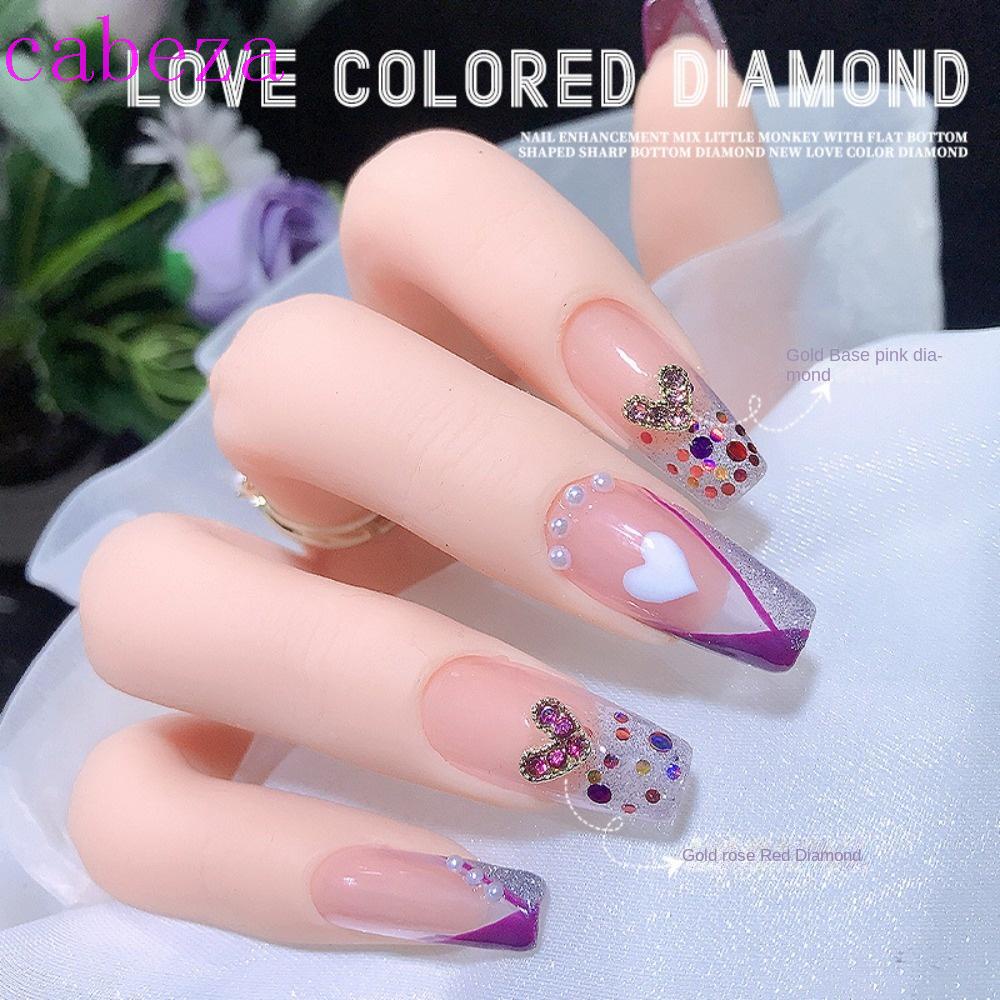Phụ Kiện Trang Trí Móng Tay Bằng Hợp Kim Họa Tiết Trái Tim Phong Cách Nhật Bản
