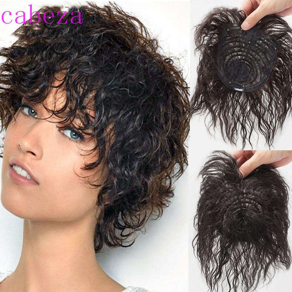 Bộ Tóc Giả Bằng Sợi Tổng Hợp Màu Đen Chịu Nhiệt Độ Cao Chống Rụng Tóc