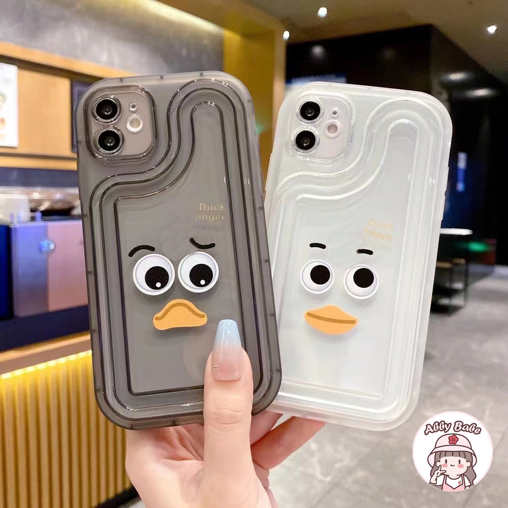 Ốp Điện Thoại TPU Mềm Chống Mồ Hôi In Hình Vịt Mắt To Cho Iphone 14 Pro Max 11 12 11 Pro Max X XS