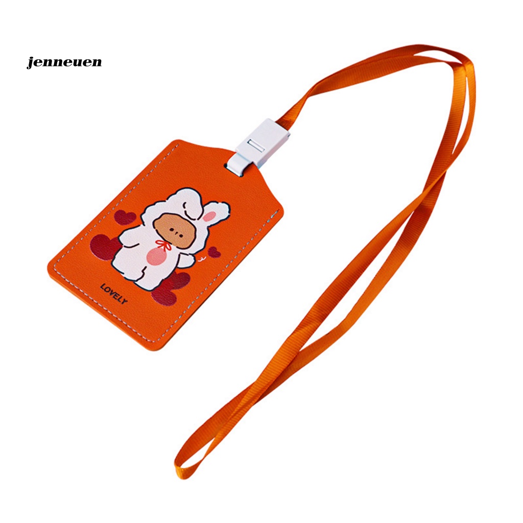 Túi Đựng Thẻ Xe Buýt Đa Năng Thiết Kế Hoạt Hình Dễ Thương Kèm Dây Đeo Tiện Lợi Cho Học Sinh