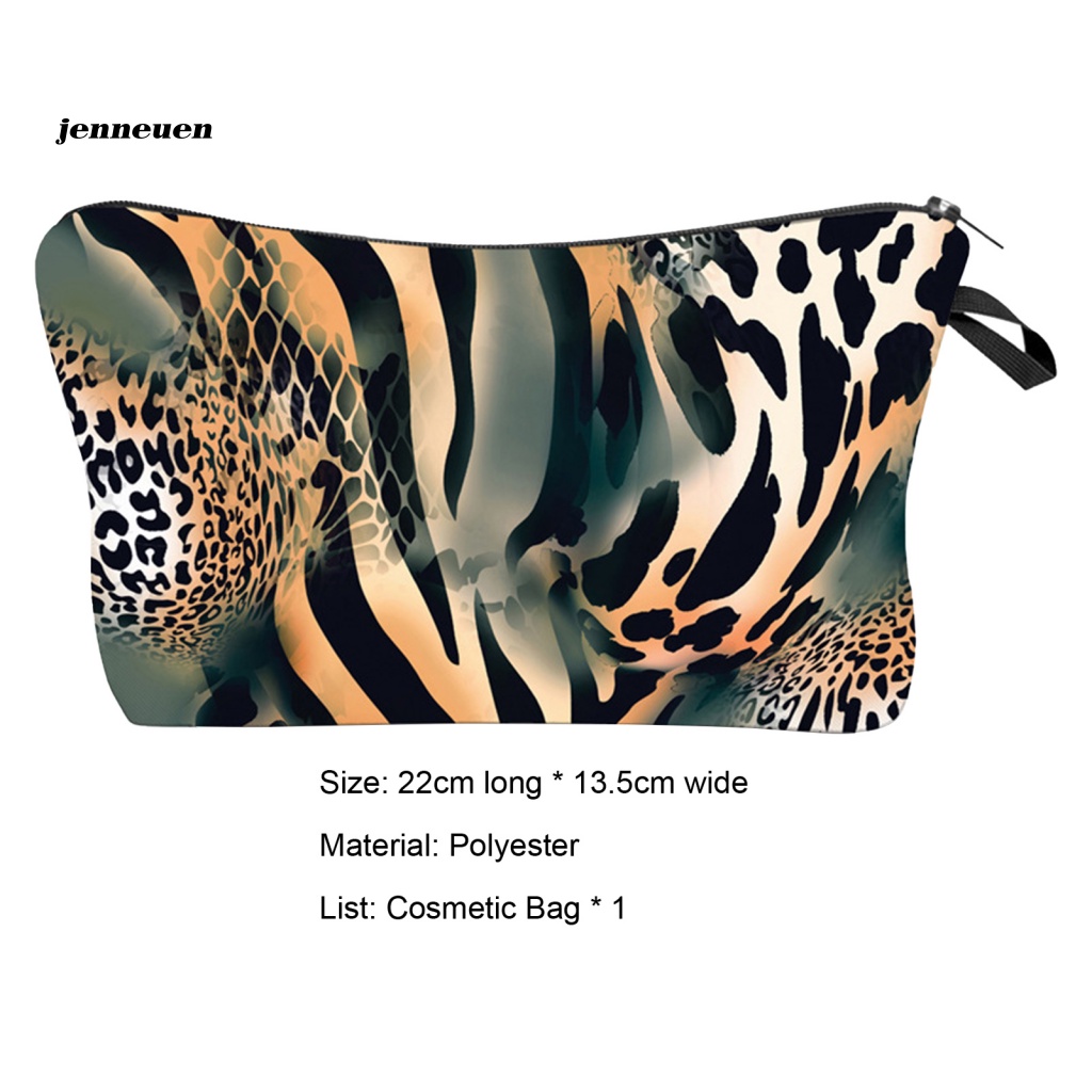 Túi Đựng Mỹ Phẩm Sức Chứa Lớn In Họa Tiết Da Rắn Thời Trang Tiện Dụng