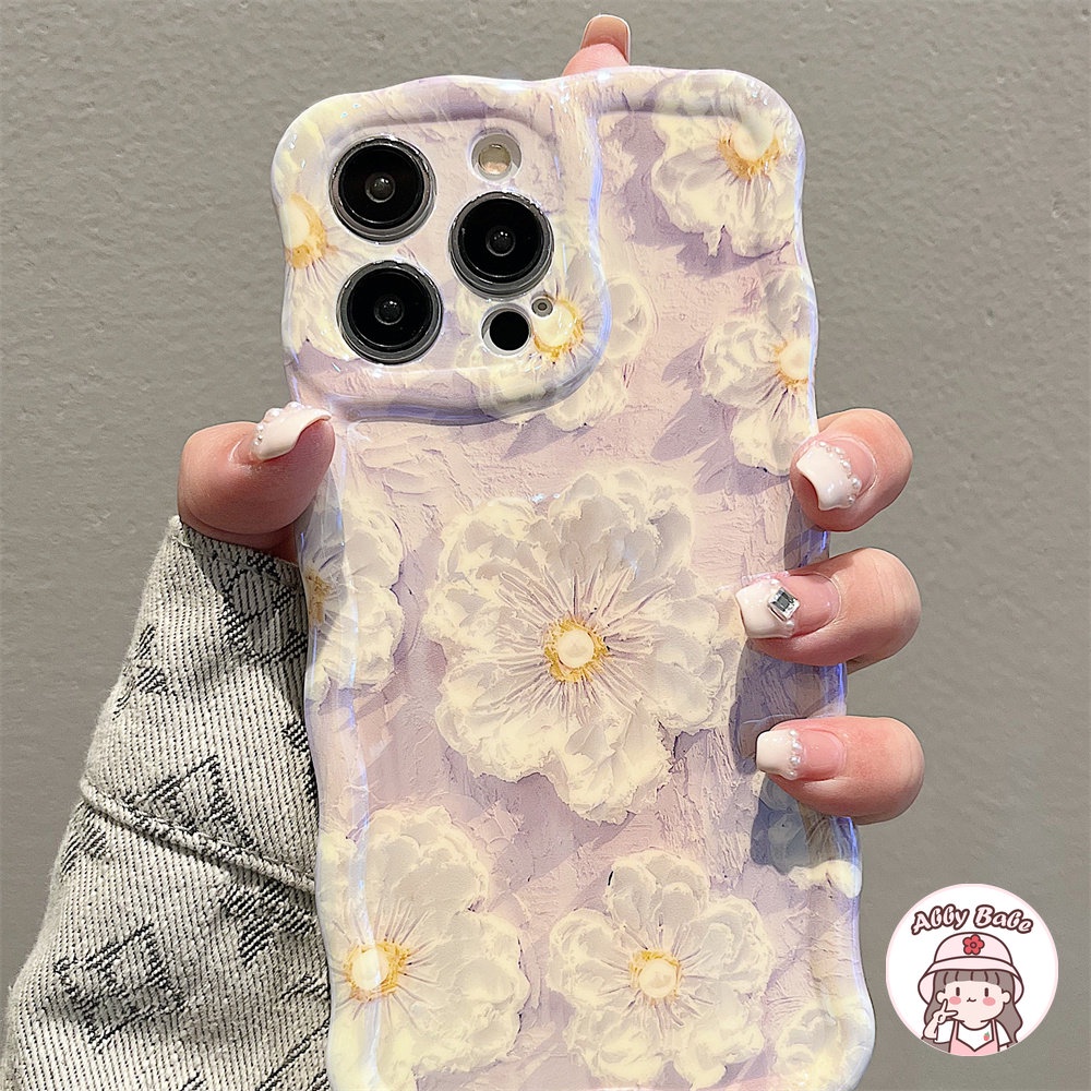 Ốp Điện Thoại TPU Mềm Chống Mồ Hôi In Họa Tiết Hoa Oải Hương Cho Iphone 14 Pro Max 11 12 11 Pro Max X XS