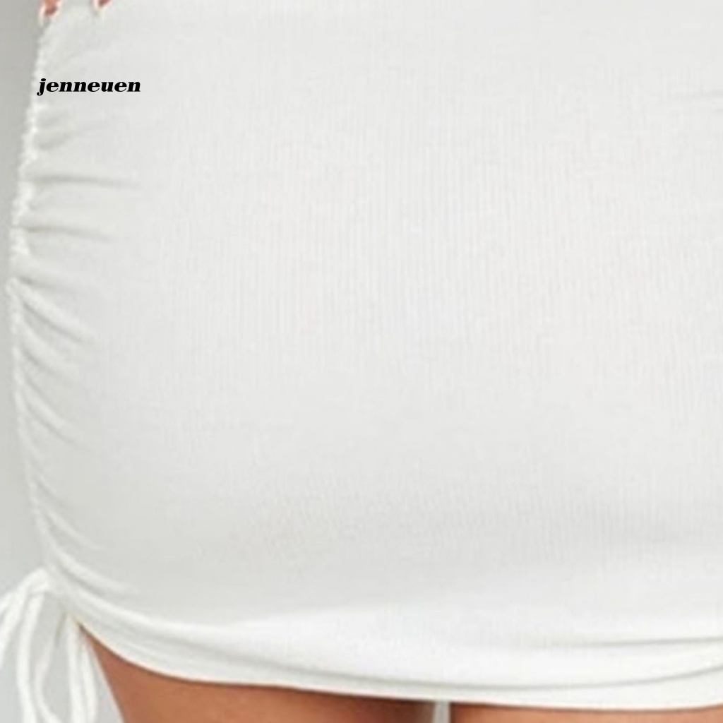 Chân Váy Mini Dây Rút Màu Sắc Thời Trang Cho Nữ