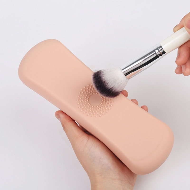 Hộp Đựng Cọ Trang Điểm Bằng Silicone Mềm Mịn