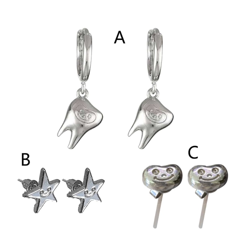 Bông Tai Hình Mặt Cười / Ngôi Sao / Ngôi Sao Thời Trang