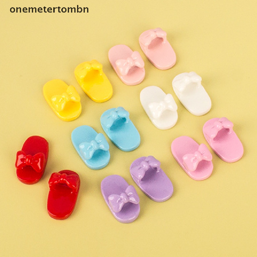 Set 10 Chiếc Dép Đi Trong Nhà Búp Bê Đính Nơ Xinh Xắn