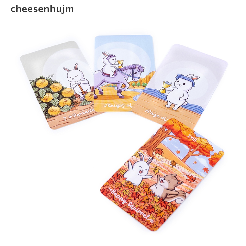 Bộ Bài Tarot Hình Thỏ chees Chubby Bun Vui Nhộn