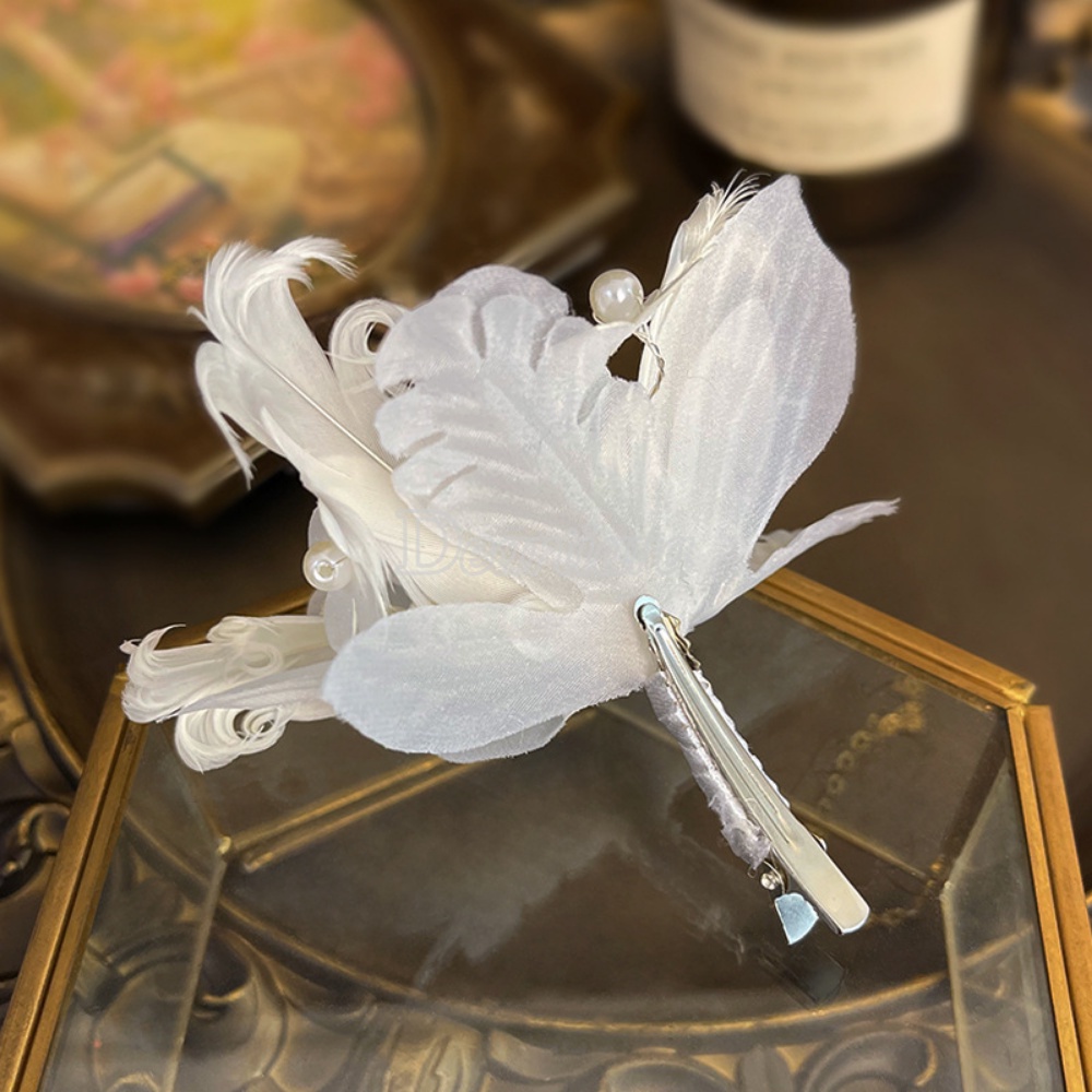 Bộ Kẹp Tóc Hình Lông Vũ Thời Trang Cho Cô Dâu