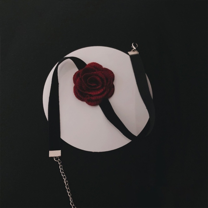 Vòng Cổ Choker Mặt Hoa Lớn Thanh Lịch Cho Nữ