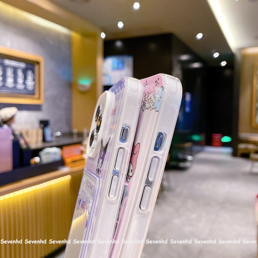Ốp Điện Thoại Trong Suốt Họa Tiết Hoạt Hình Kuromi Cho IPhone14 13 12 11 Pro Max 8 7 6 6s Plus X Xr Xs Max SE 2020