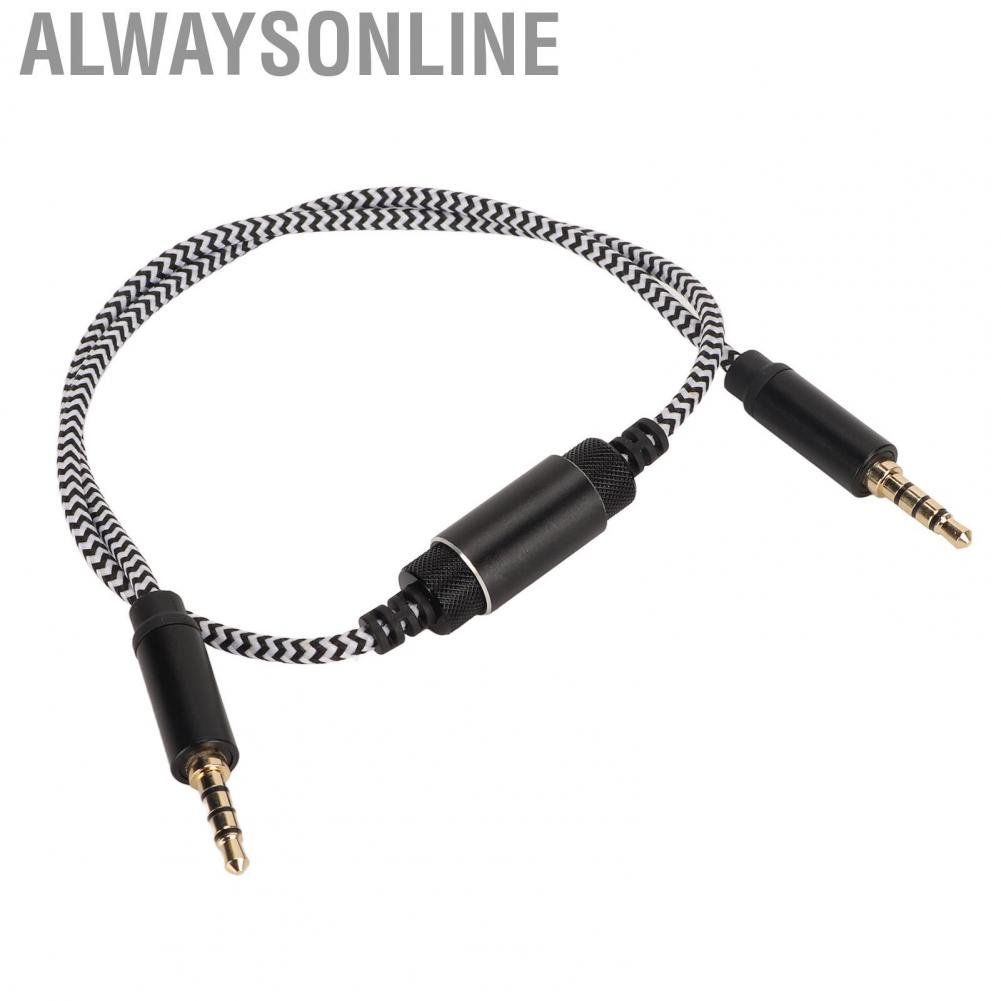 Alwaysonline 3.5mm Auxiliary Cable 24K Gold Plated Connector Flexible Male To Sound Cord for  2 Way Mutual