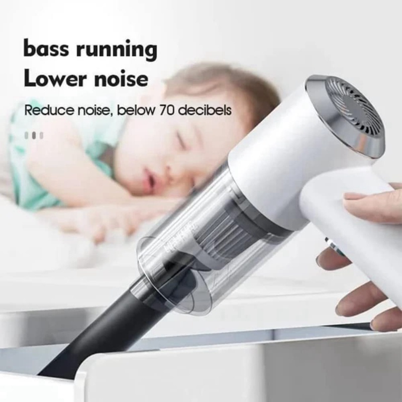 1 Bộ Máy Hút Bụi Không Dây Cầm Tay Màu Đen Có Thể Sạc Lại Cho Xe Hơi
