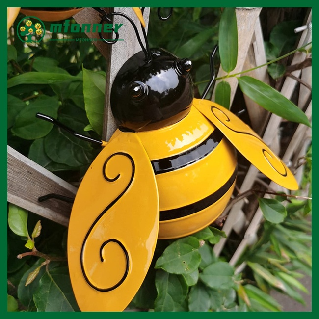Set 4 Phụ Kiện Trang Trí Tường Hình Chú Ong 3d Bằng Kim Loại Nghệ Thuật