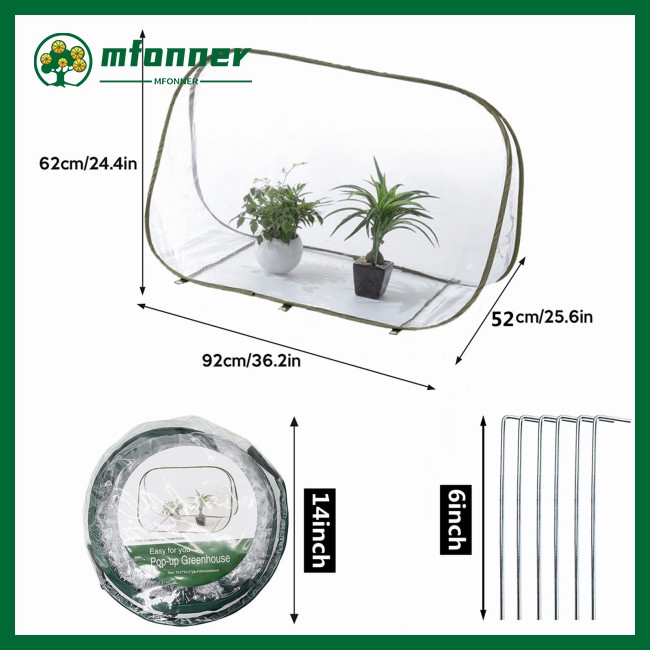 Vỏ Bọc Lều Trồng Cây Mini Hình Tam Giác Trong Suốt Cách Nhiệt Có Thể Gập Lại