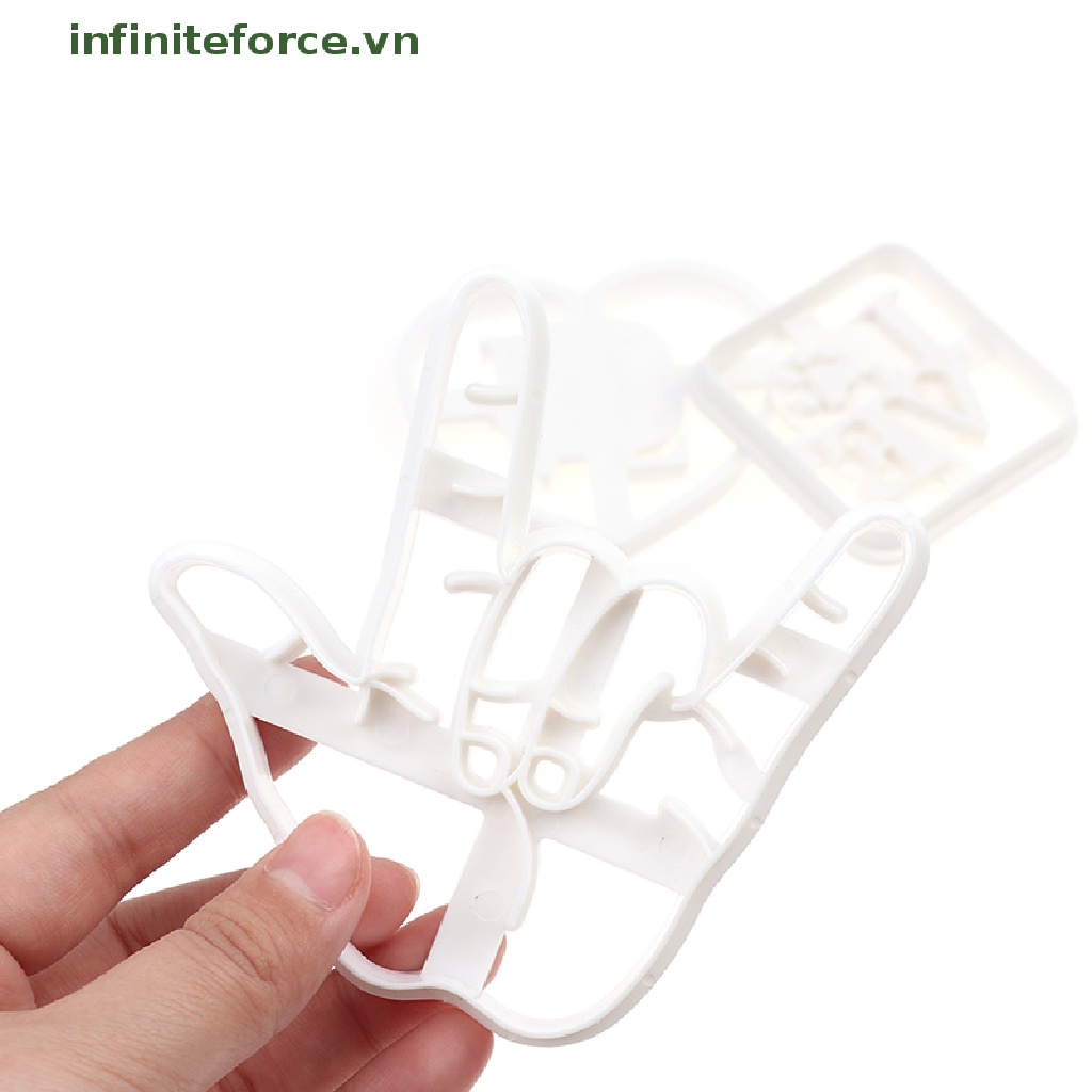 Khuôn Nhựa Trắng Cắt Bánh Quy Hình Bàn Tay Tạo Hình Trái Tim