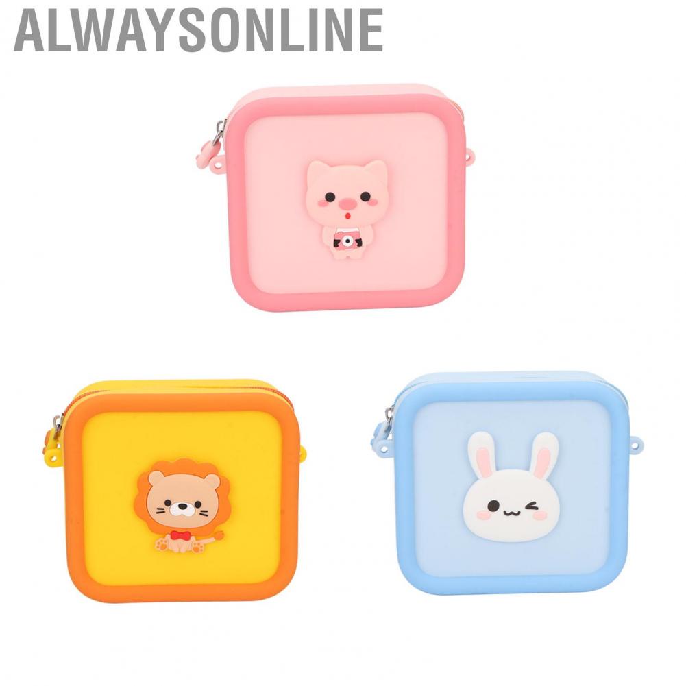 Alwaysonline Kids Camera Bag  Silicone Flexible Large Storage Space Shockproof Waterproof Case for Toys Girls