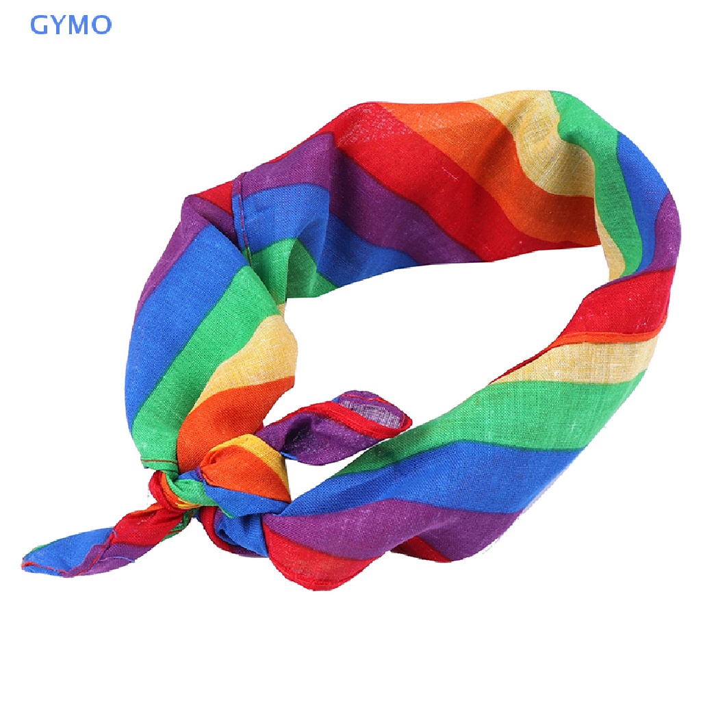 [cxGYMO] 1 Pc Cotton Rain Bandanas Headband Gay Pride Face Mask Neck Scarf Headwear  HDY