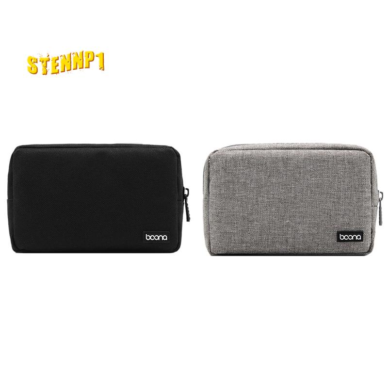 2 Túi Đựng Dây Cáp Sạc / Sạc Dự Phòng Đa Năng Màu Xám Đen