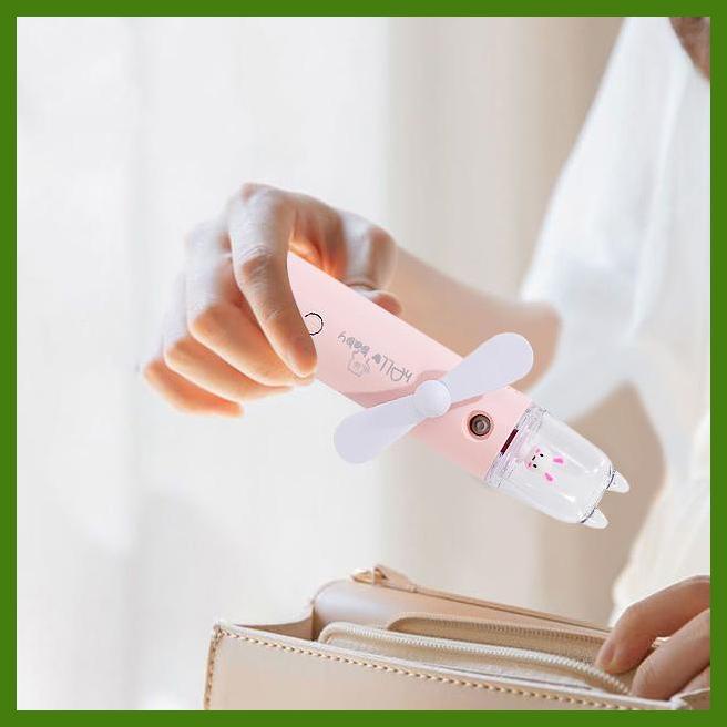 Quạt Phun Sương Cầm Tay Mini Có Thể Sạc Lại Bằng Cổng USB