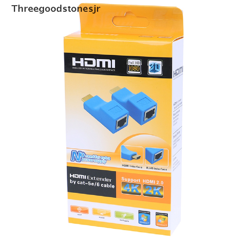Set 2 Bộ Khuếch Đại Tín Hiệu Mạng lan ethernet 1080p hdmi Sang rj45 cat 5e / 6 JR