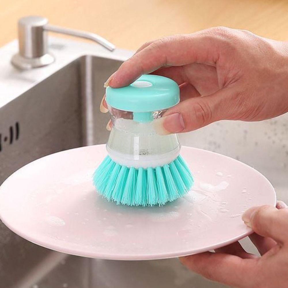 Cọ Rửa Chén / Xà Phòng Dạng Nhấn Mềm Mại Sáng Tạo Tiện Dụng Cho Nhà Bếp