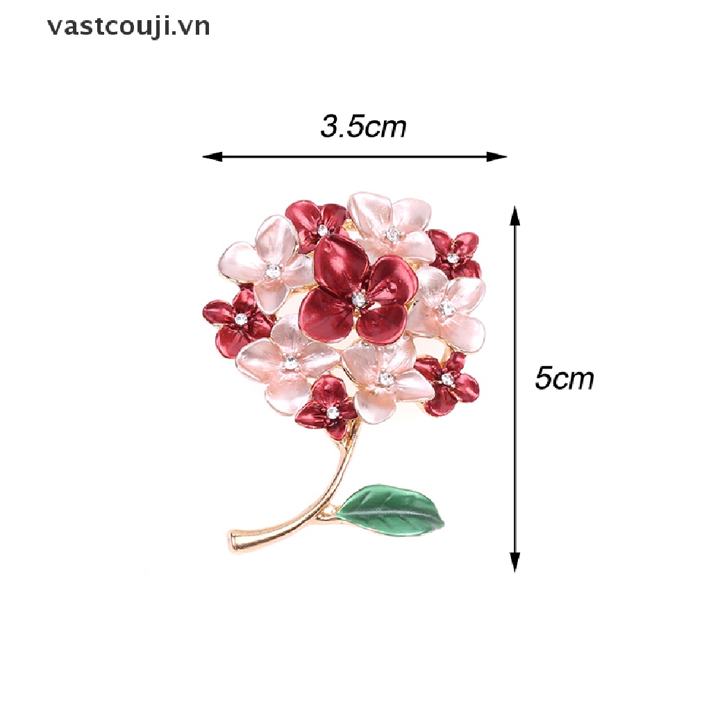 Ghim Cài Áo Hình Hoa Cẩm Tú Cầu Sáng Tạo