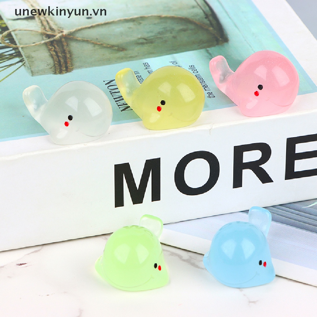 Set 5 Đồ trang trí Cá Heo Dạ Quang Mini Dễ Thương Dùng Trang Trí Tiểu Cảnh