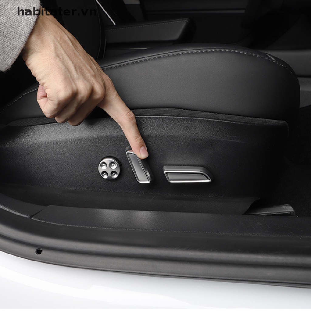 TATER For Tesla Model 3 Y Interior Accessories 6Pcs Car Seat Adjustment Button Cover Protector Decoration Trim Sticker VN