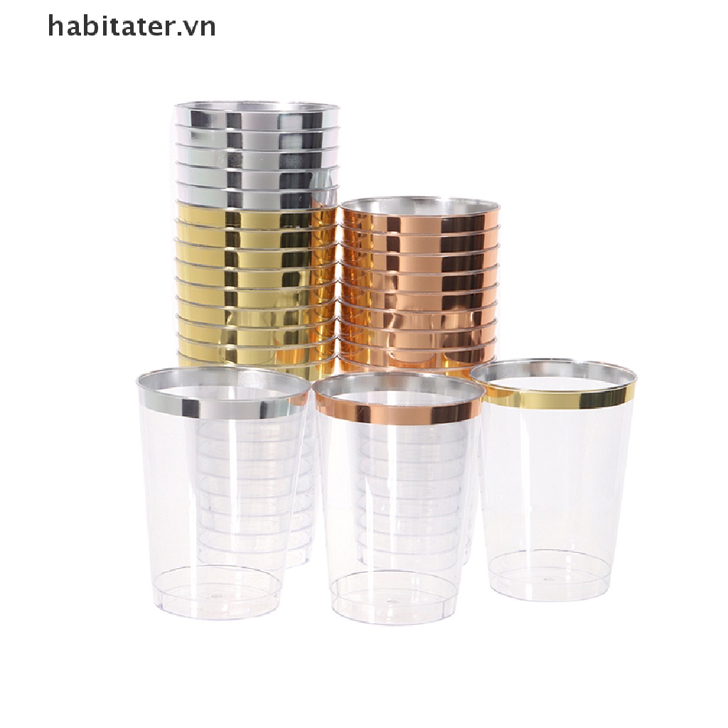 Set 10 Cốc Uống Rượu Bằng Nhựa 300ml 10 oz