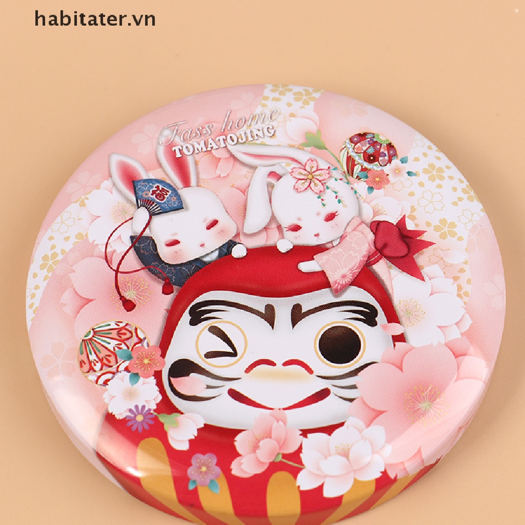 1 Hộp Thiếc Nhỏ Hình Tròn Đựng Bánh Macaron / Kẹo / Trang Sức