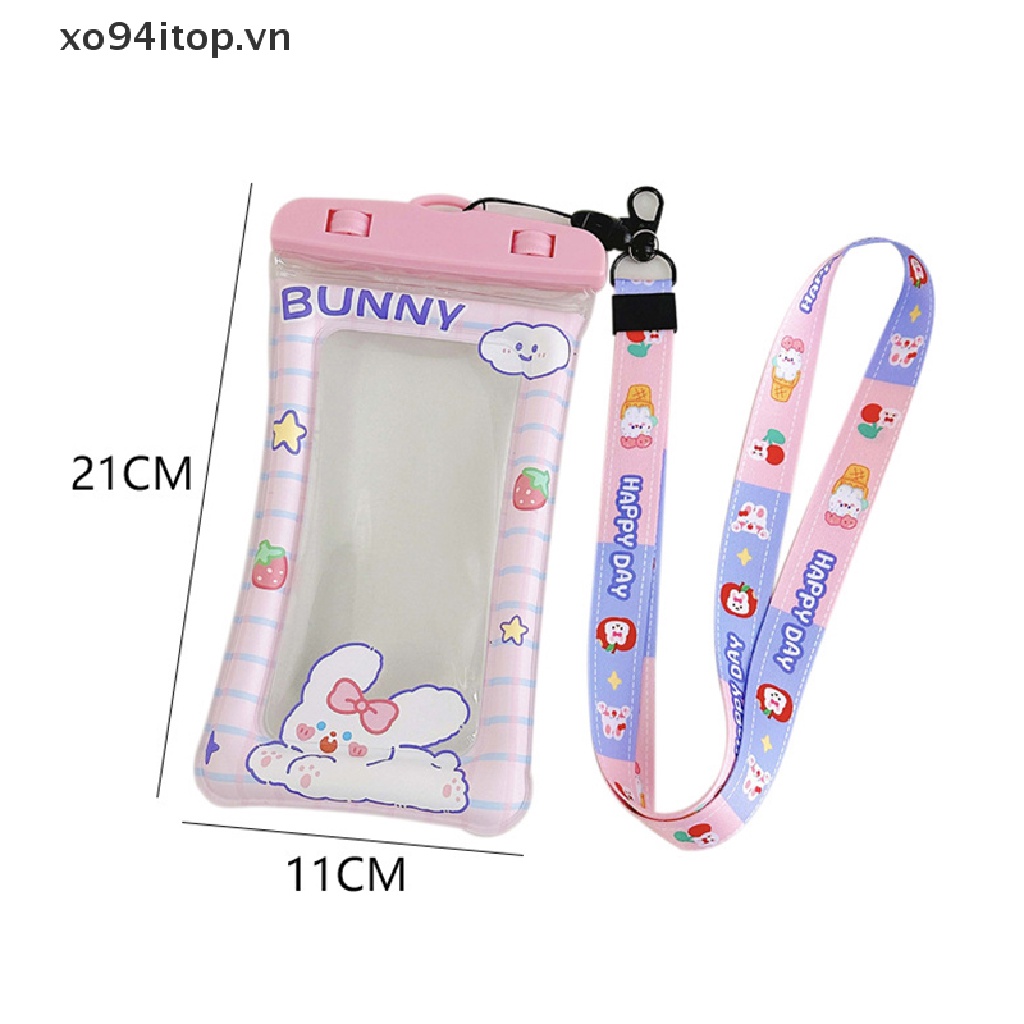 Túi Đựng Điện Thoại Trong Suốt Chống Nước Chống Bụi Họa Tiết Hoạt Hình Có Thể Chạm Màn Hình Cảm Ứng