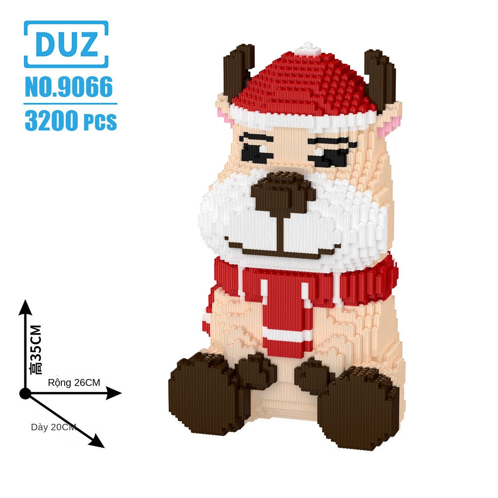 Bộ Đồ Chơi Lắp Ráp Hình Gấu / Người Tuyết / Ông Già Noel Nhỏ Xinh