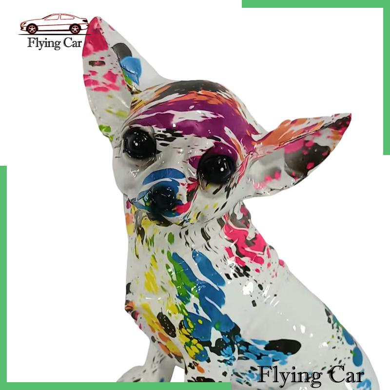 Mô Hình Tượng Chihuahua Graffiti Bằng Nhựa Resin Thủ Công [Lzdjfmy2]