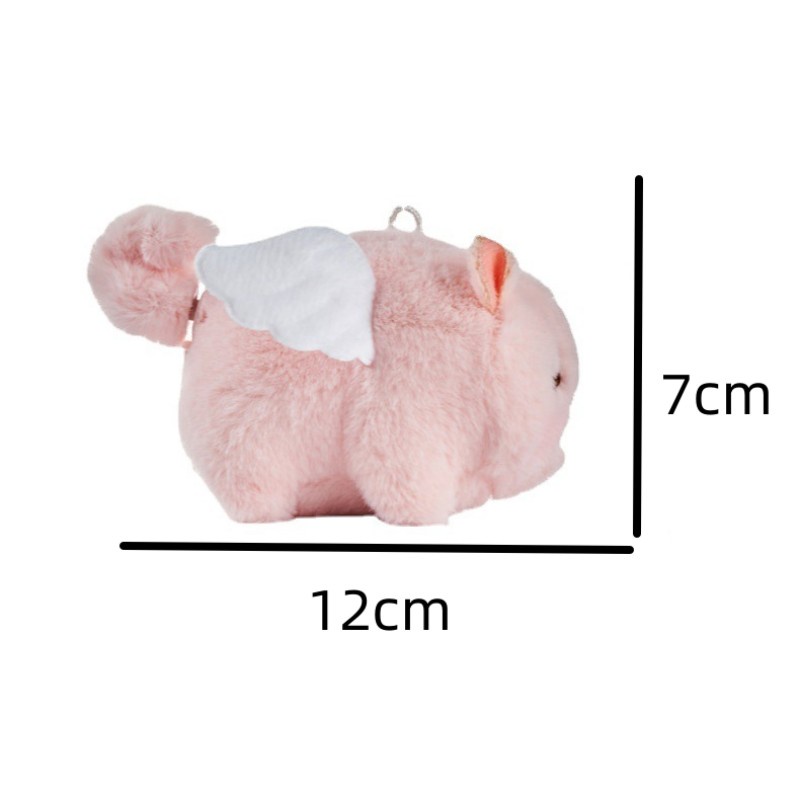 Móc Khóa Heo Bay Nhồi Bông 7cm Dễ Thương