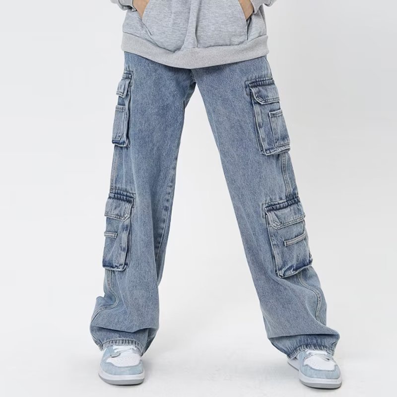 Quần Yếm Jean Ống Rộng Thời Trang Cá Tính Cho Nam