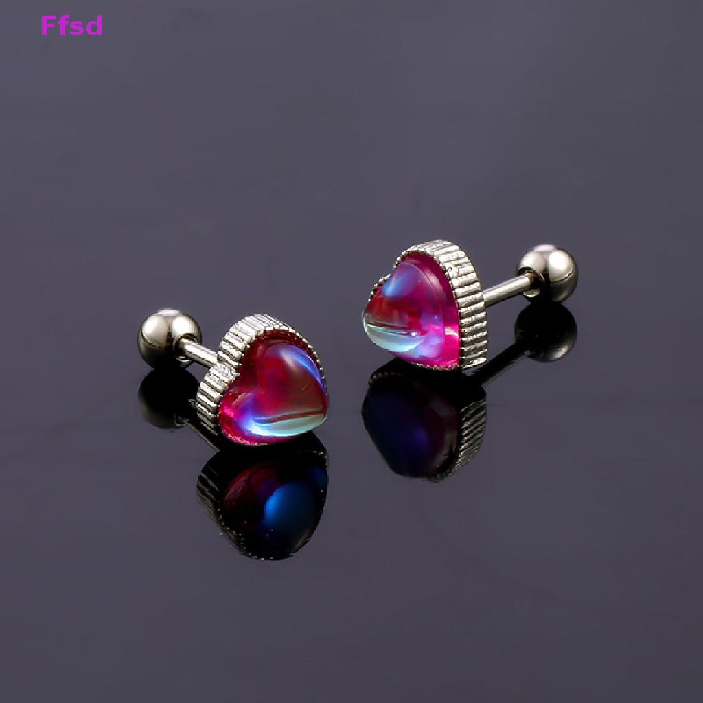 1 Đôi Khuyên Tai Hình Trái Tim Thời Trang Dành Cho Nữ