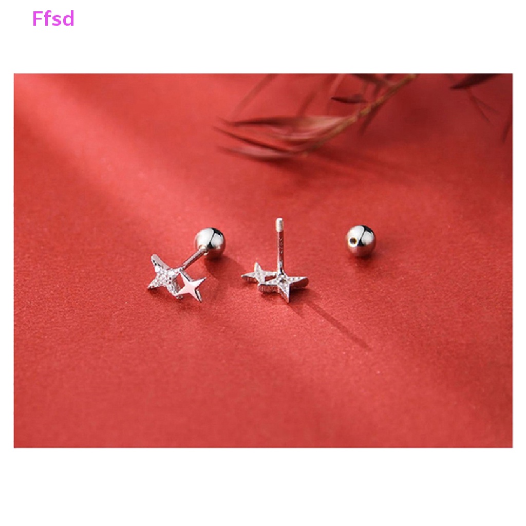 1 Đôi Khuyên Tai Đính Đá Zircon Hình Ngôi Sao Thời Trang Cho Nữ