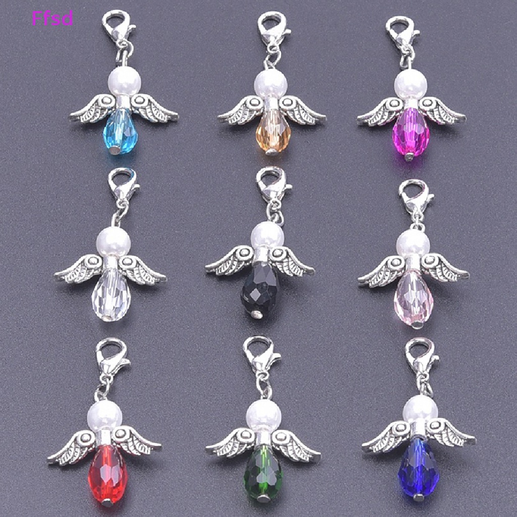 {Ffsd} Hạt Charm Hình Đôi Cánh Thiên Thần Guardian Angels Bằng Nhựa Làm Móc Khóa / Trang Sức Thủ Công Diy Bán Chạy *