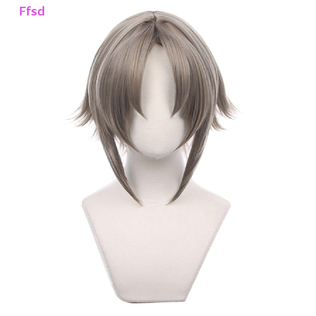 Bộ Tóc Giả Ngắn Màu Xám Đậm Hóa Trang Nhân Vật Anime VTuber Mysta Rias